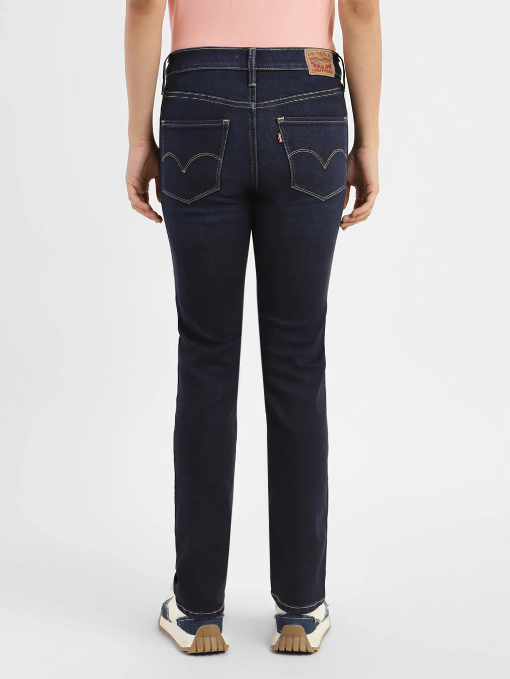 Women's 312 Blue Straight Fit Mid Rise Jeans - Image 3