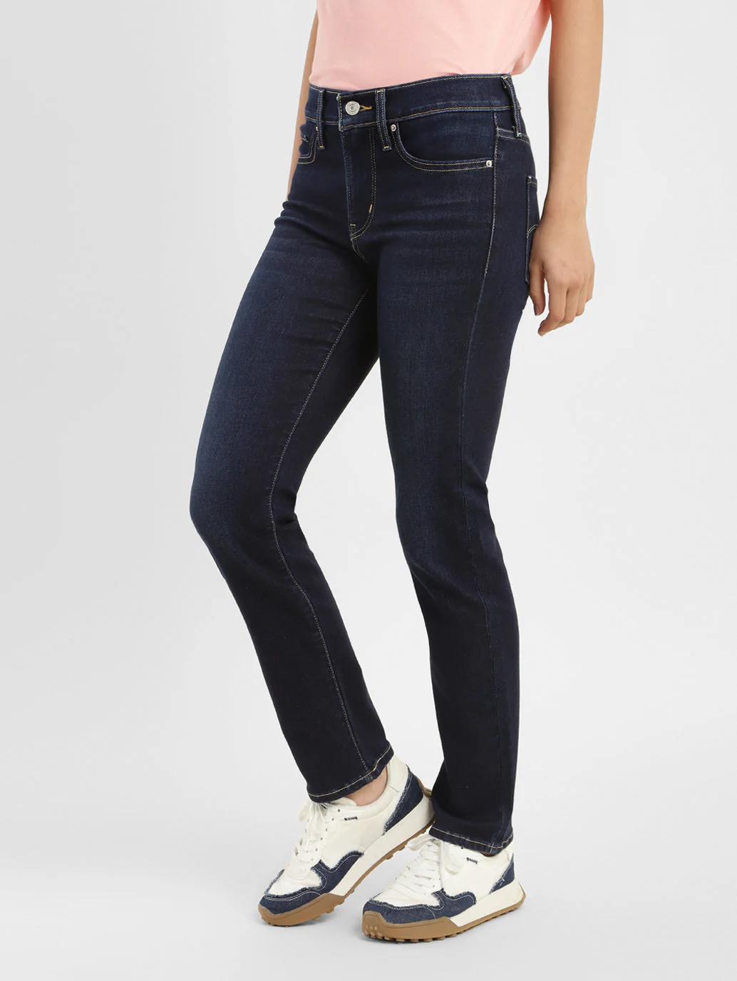Women's 312 Blue Straight Fit Mid Rise Jeans - Image 4