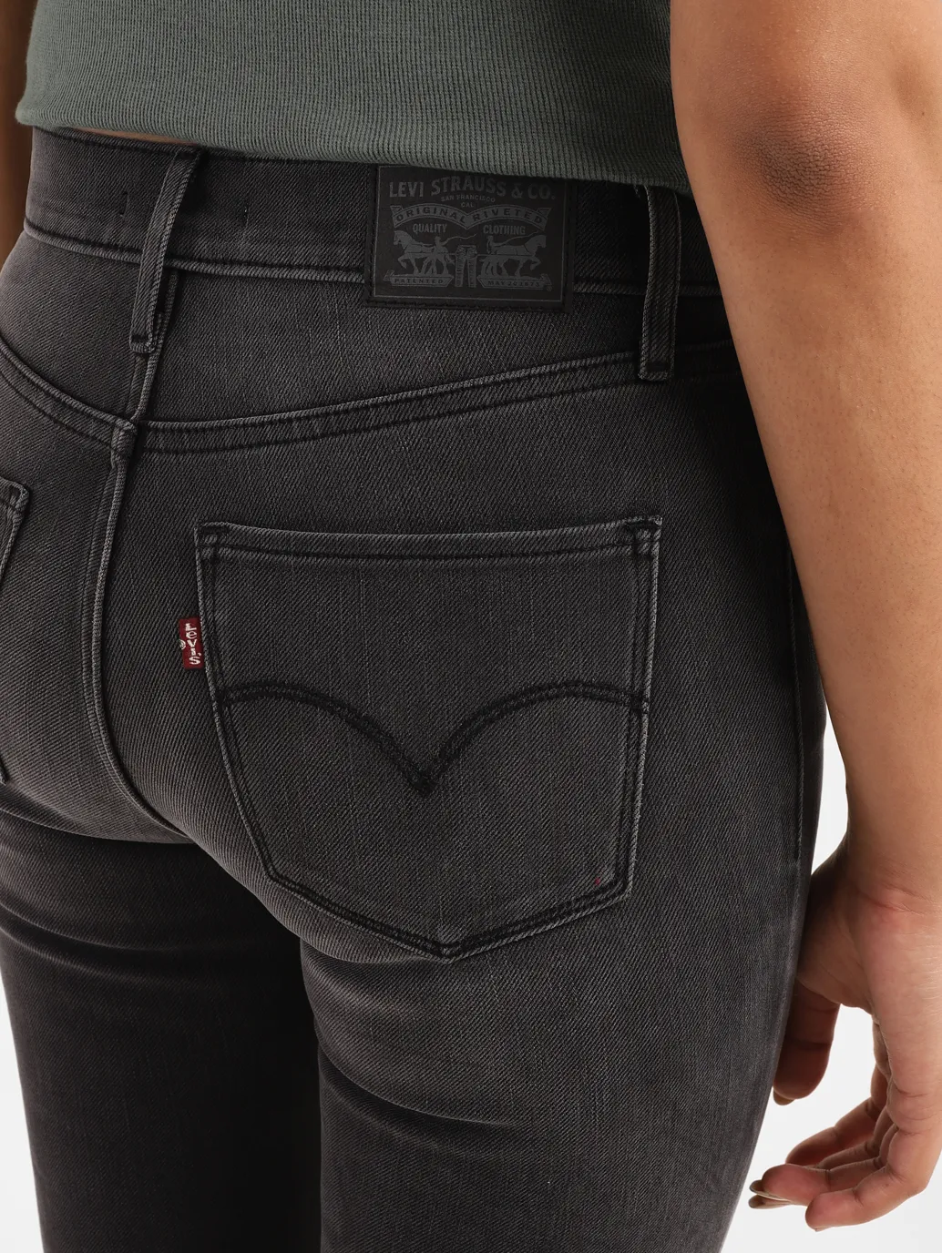 Women's 312 Grey Straight Fit Mid Rise Jeans - Image 6