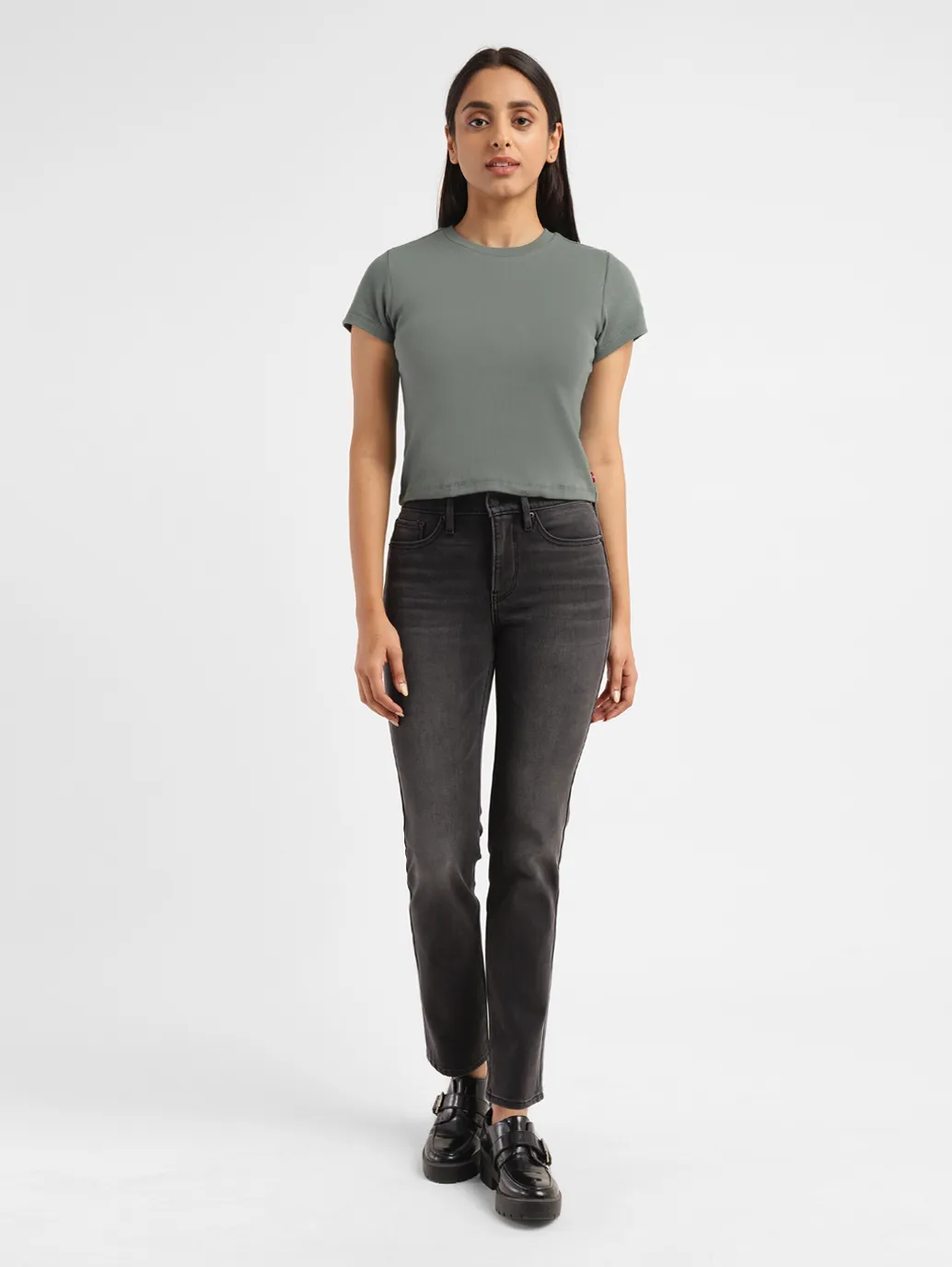 Women's 312 Grey Straight Fit Mid Rise Jeans - Image 7