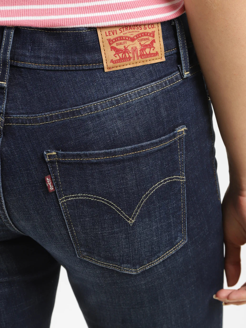 Women's 312 Blue Straight Fit Mid Rise Jeans - Image 5