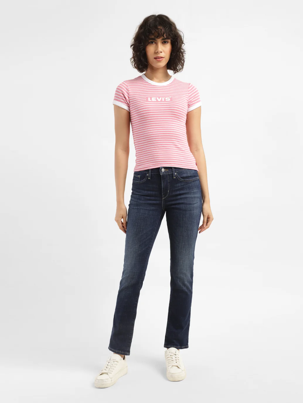 Women's 312 Blue Straight Fit Mid Rise Jeans - Image 6