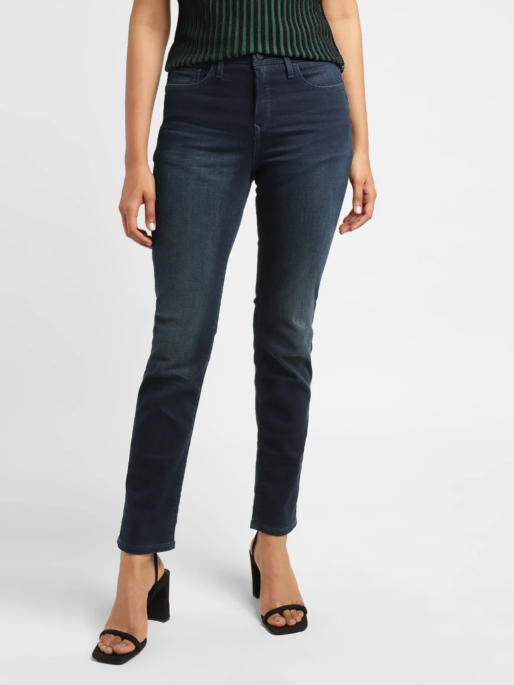 Women's 312 Blue Straight Fit Mid Rise Jeans - Image 2