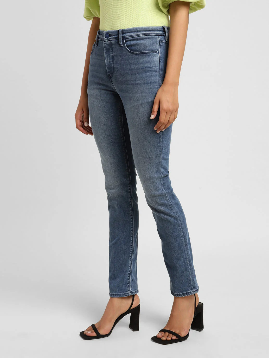 Women's 312 Blue Straight Fit Mid Rise Jeans - Image 4