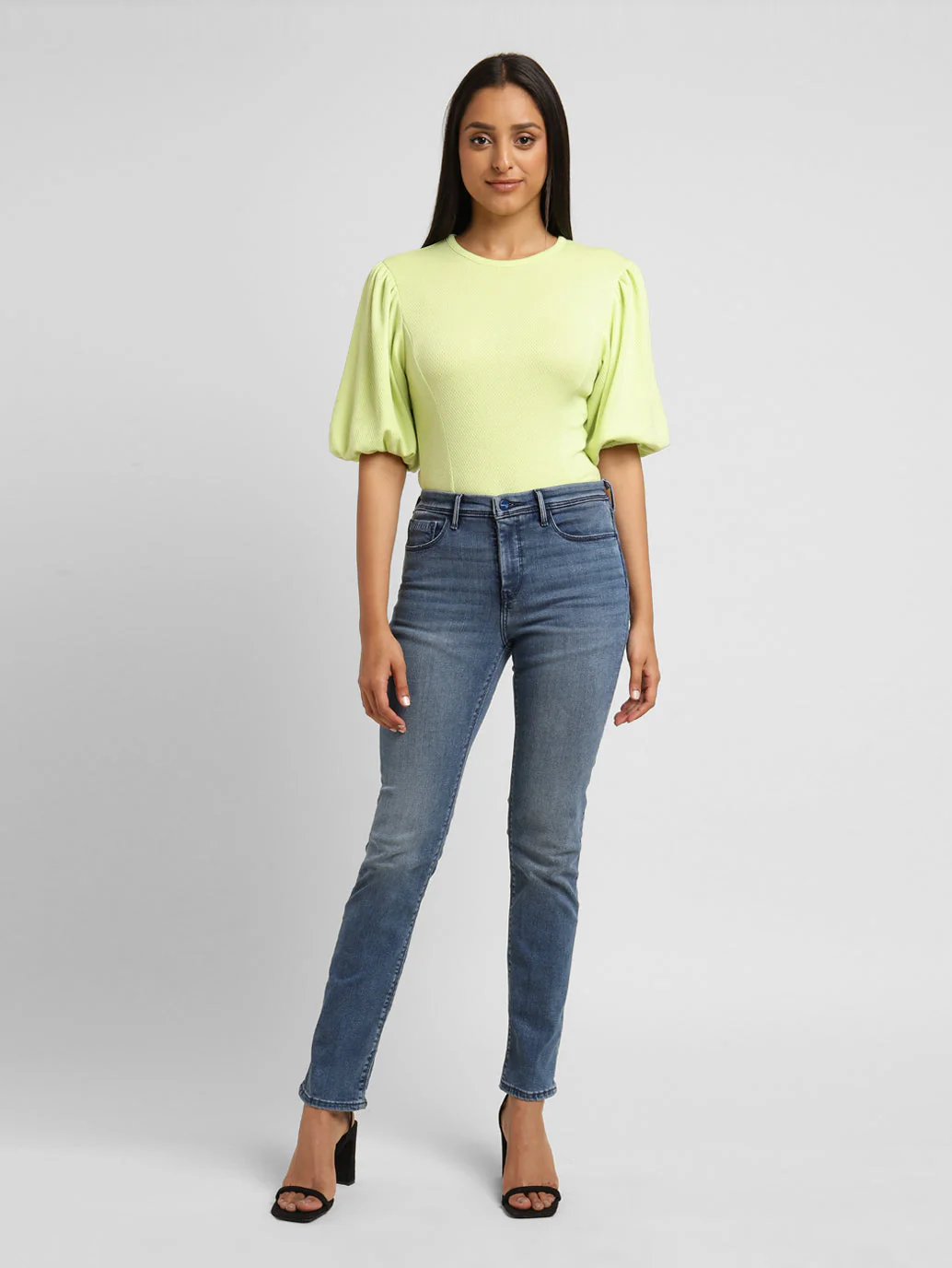 Women's 312 Blue Straight Fit Mid Rise Jeans - Image 5