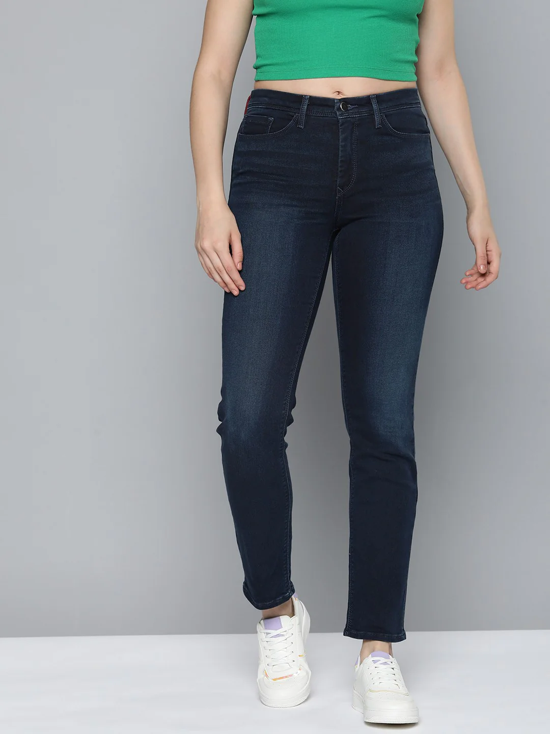 Women's Redloop 312 Blue Straight Fit Mid Rise Jeans - Image 2