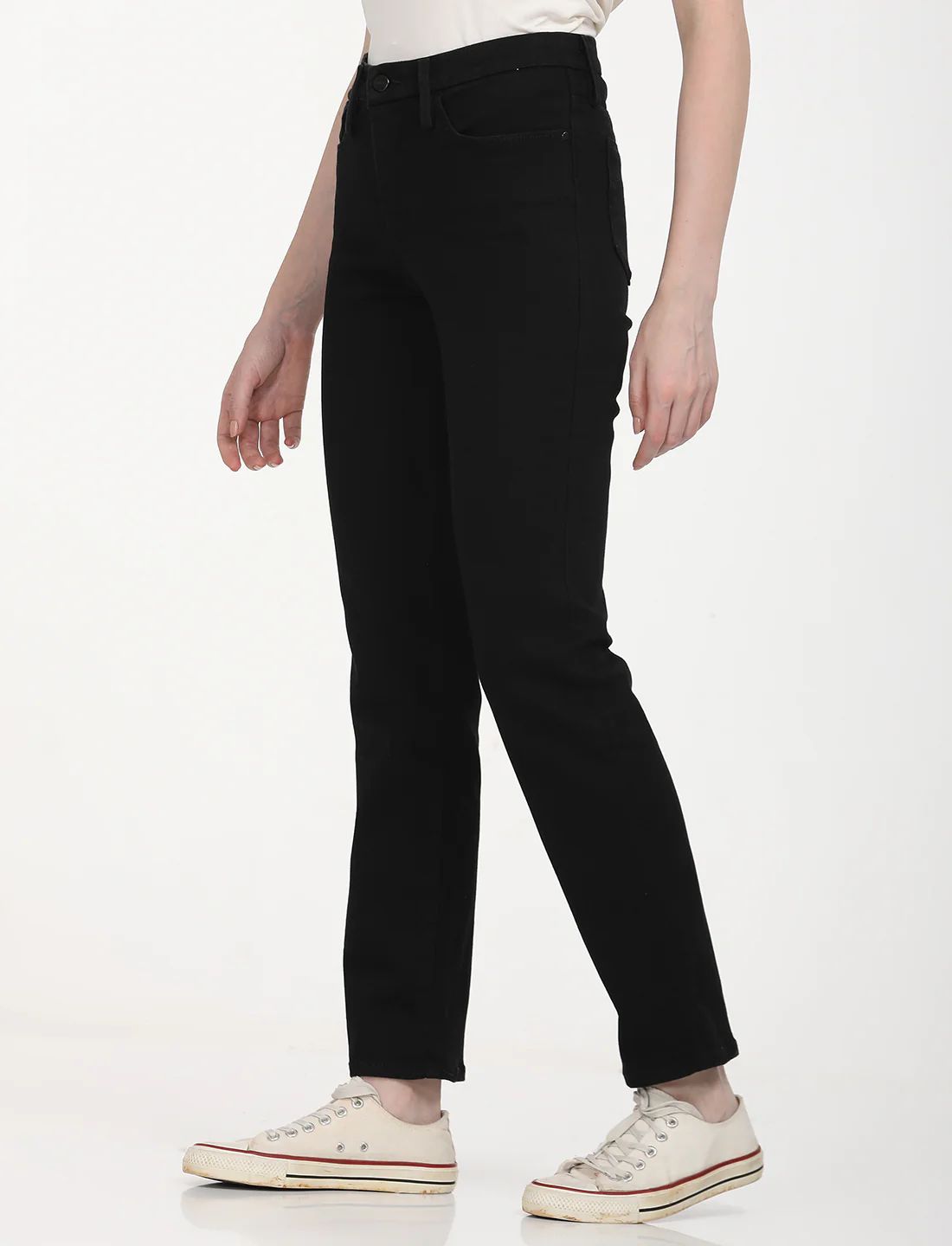 Women's Redloop 314 Black Straight Fit Mid Rise Jeans - Image 2