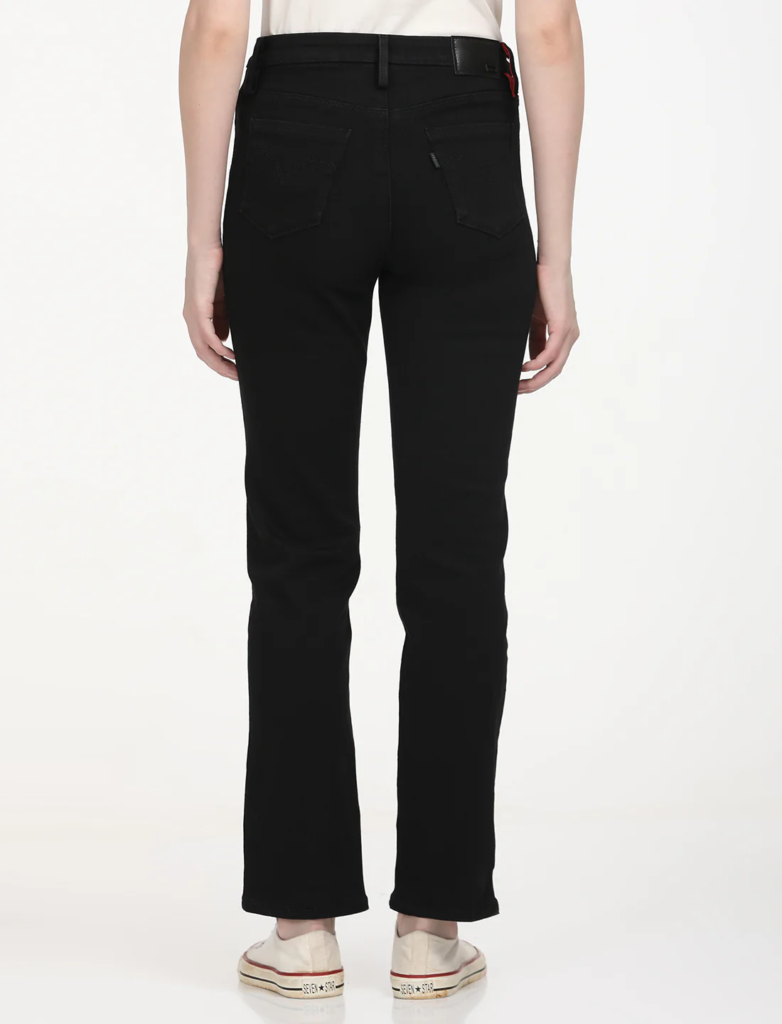 Women's Redloop 314 Black Straight Fit Mid Rise Jeans - Image 3