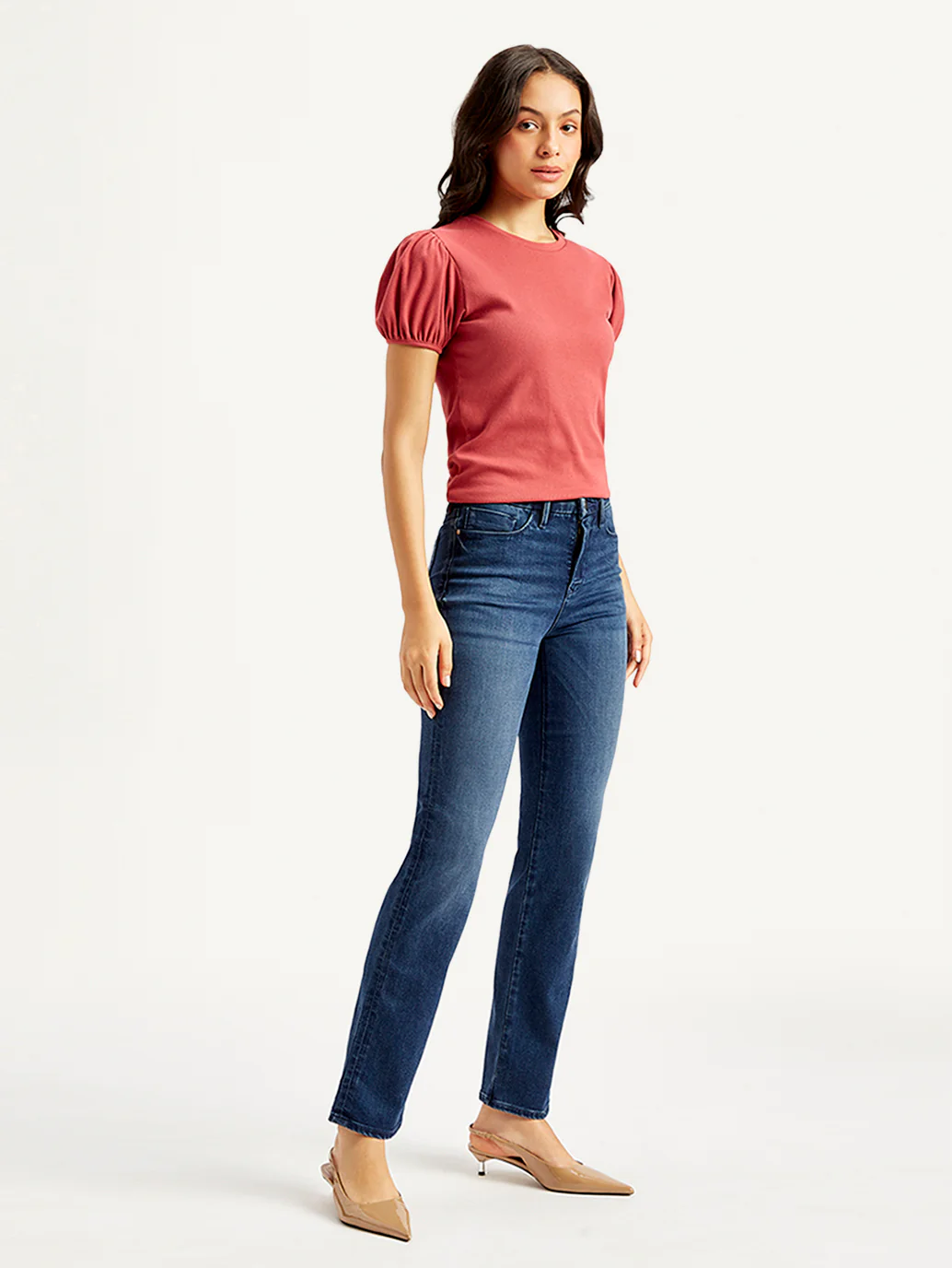 Women's Redloop 314 Blue Straight Fit Mid Rise Jeans - Image 5