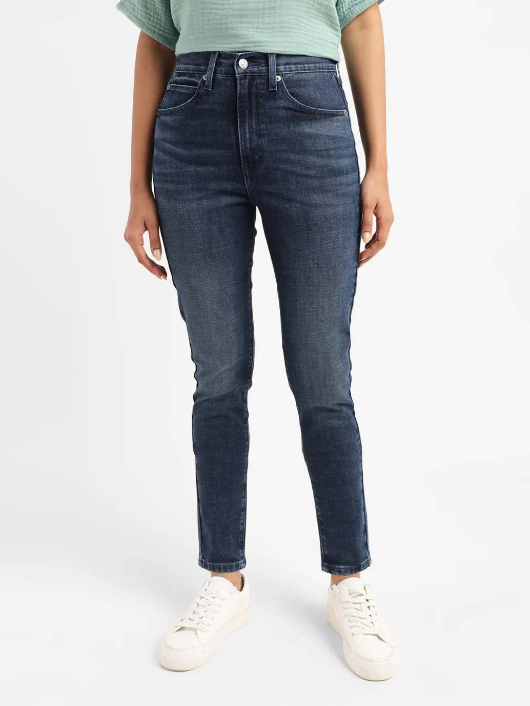 Women's 314 Blue Straight Fit Mid Rise Jeans - Image 2