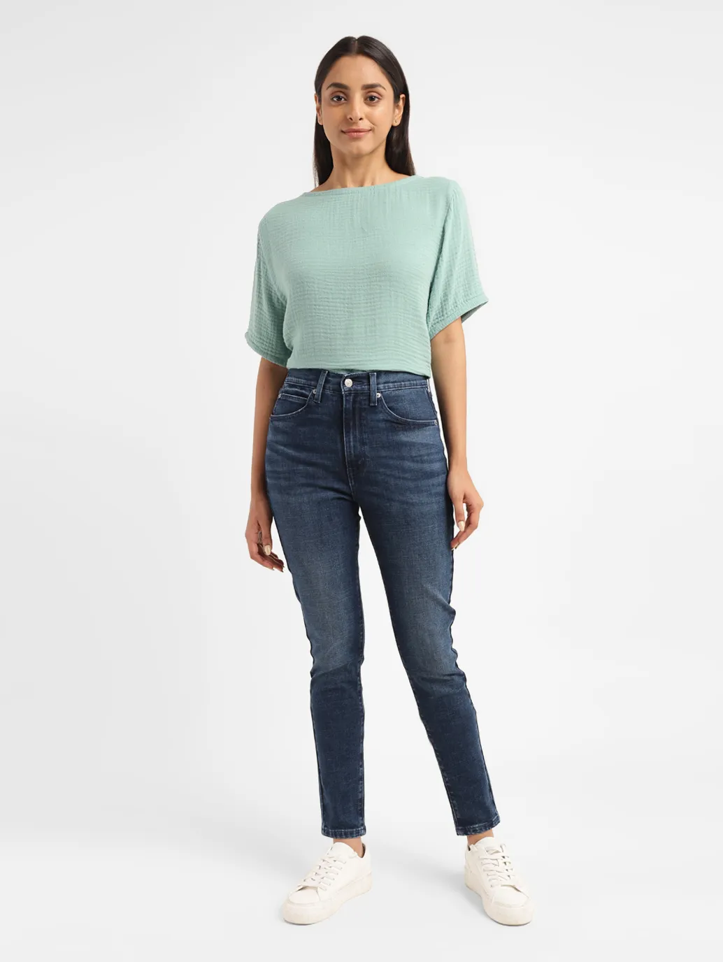 Women's 314 Blue Straight Fit Mid Rise Jeans - Image 7