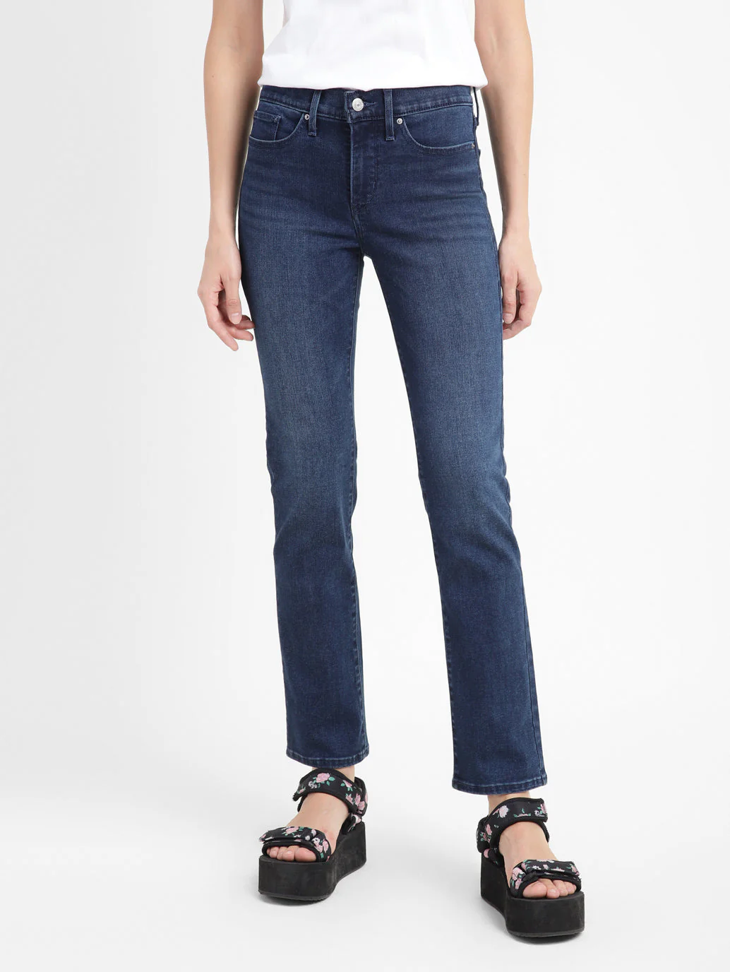 Women's 314 Blue Straight Fit Mid Rise Jeans - Image 2