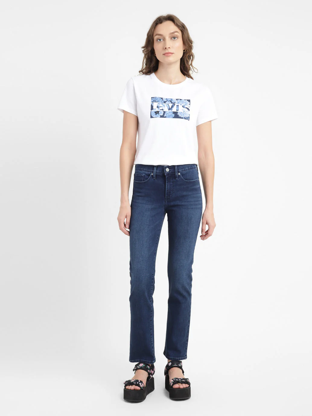 Women's 314 Blue Straight Fit Mid Rise Jeans - Image 7