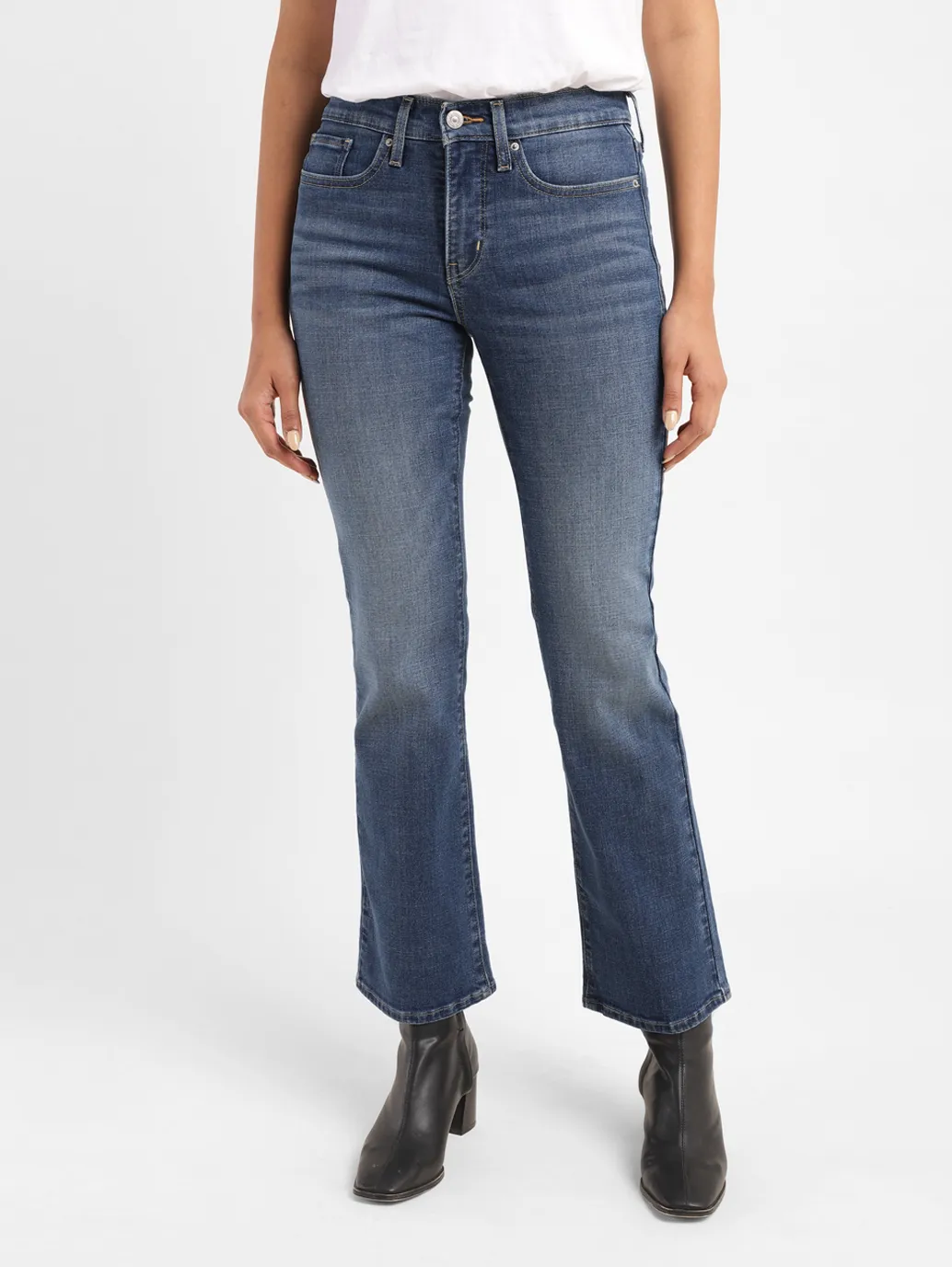 Women's 315 Blue Flared Fit High Rise Jeans - Image 2