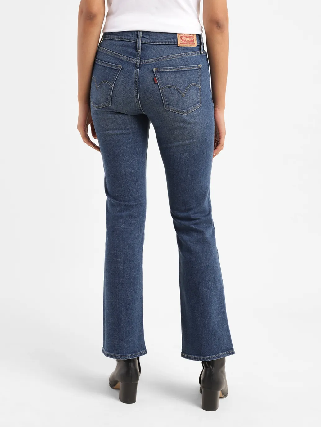 Women's 315 Blue Flared Fit High Rise Jeans - Image 3
