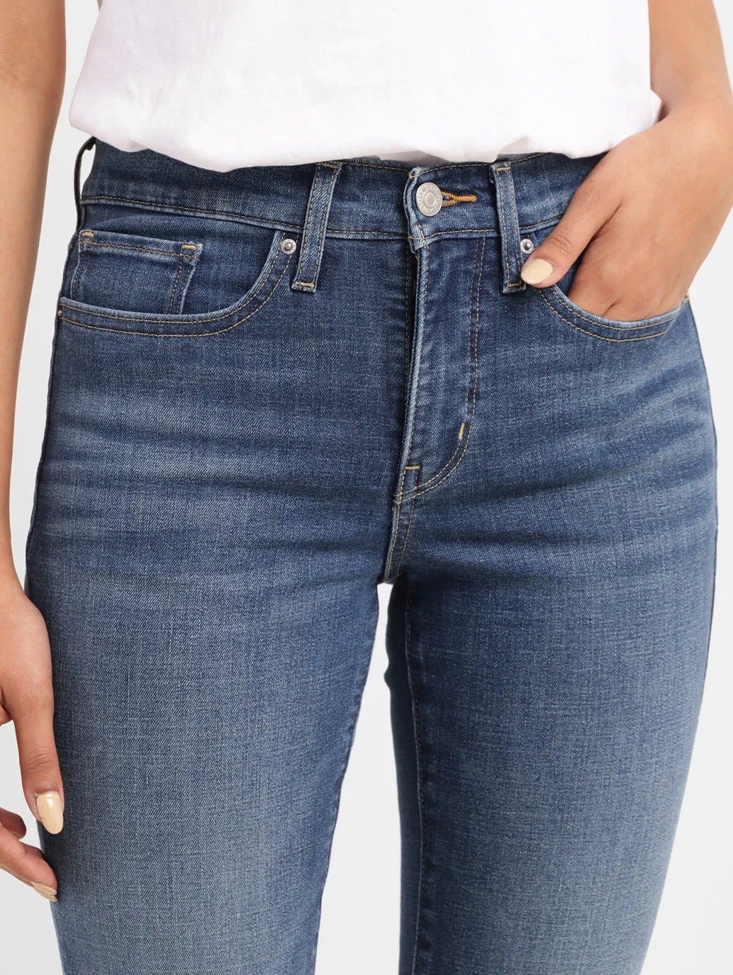 Women's 315 Blue Flared Fit High Rise Jeans - Image 4