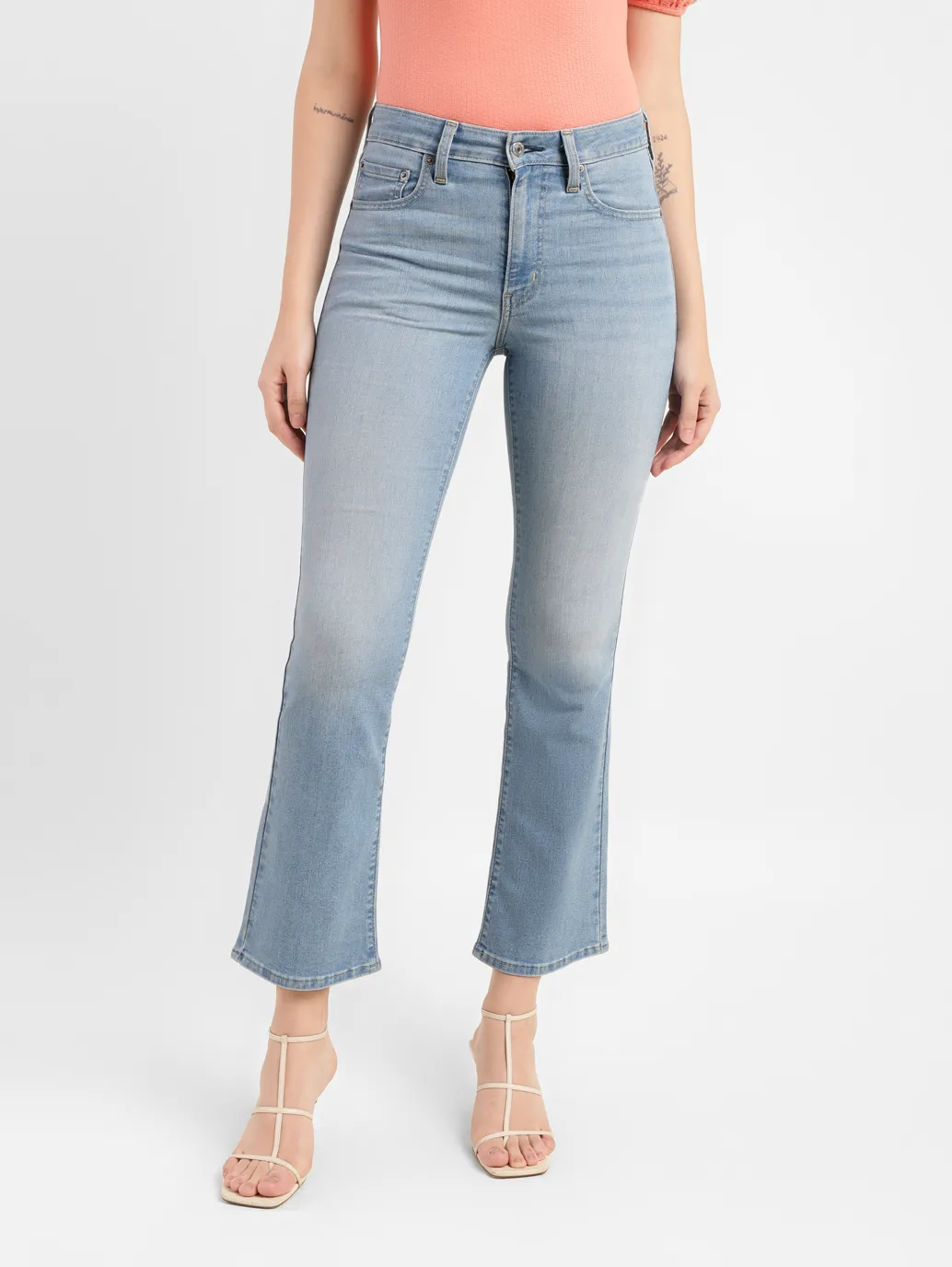 Women's 315 Blue Flared Fit High Rise Jeans - Image 2