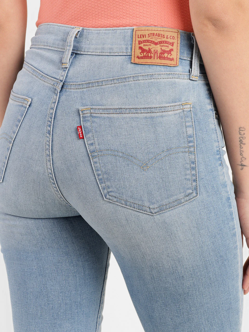 Women's 315 Blue Flared Fit High Rise Jeans - Image 5