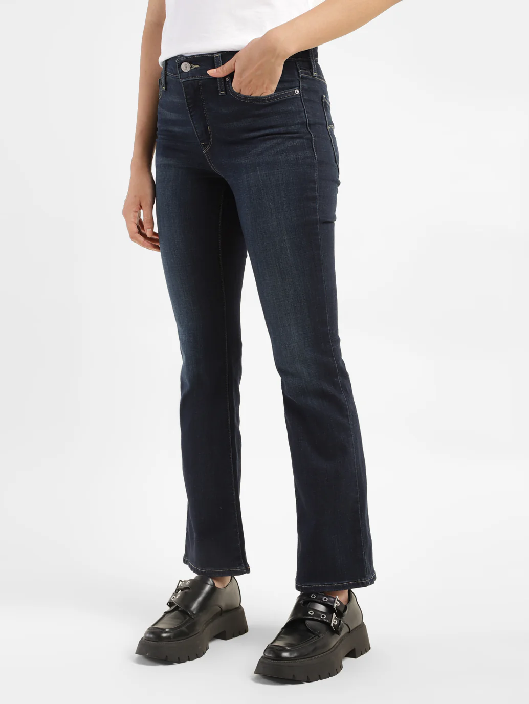Women's 315 Blue Flared Fit High Rise Jeans - Image 3