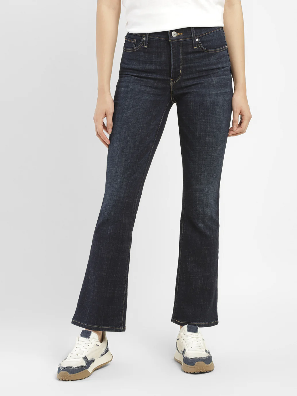 Women's 315 Blue Flared Fit High Rise Jeans