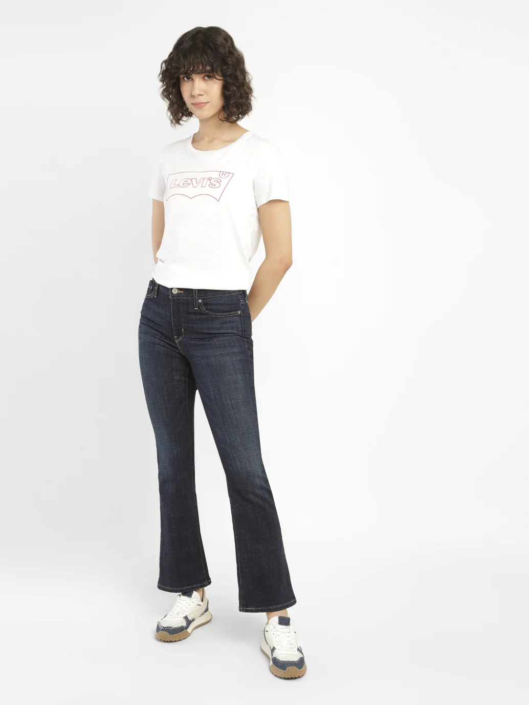 Women's 315 Blue Flared Fit High Rise Jeans - Image 2
