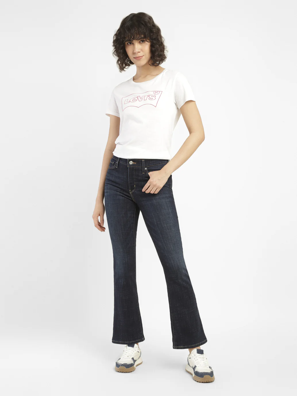 Women's 315 Blue Flared Fit High Rise Jeans - Image 7