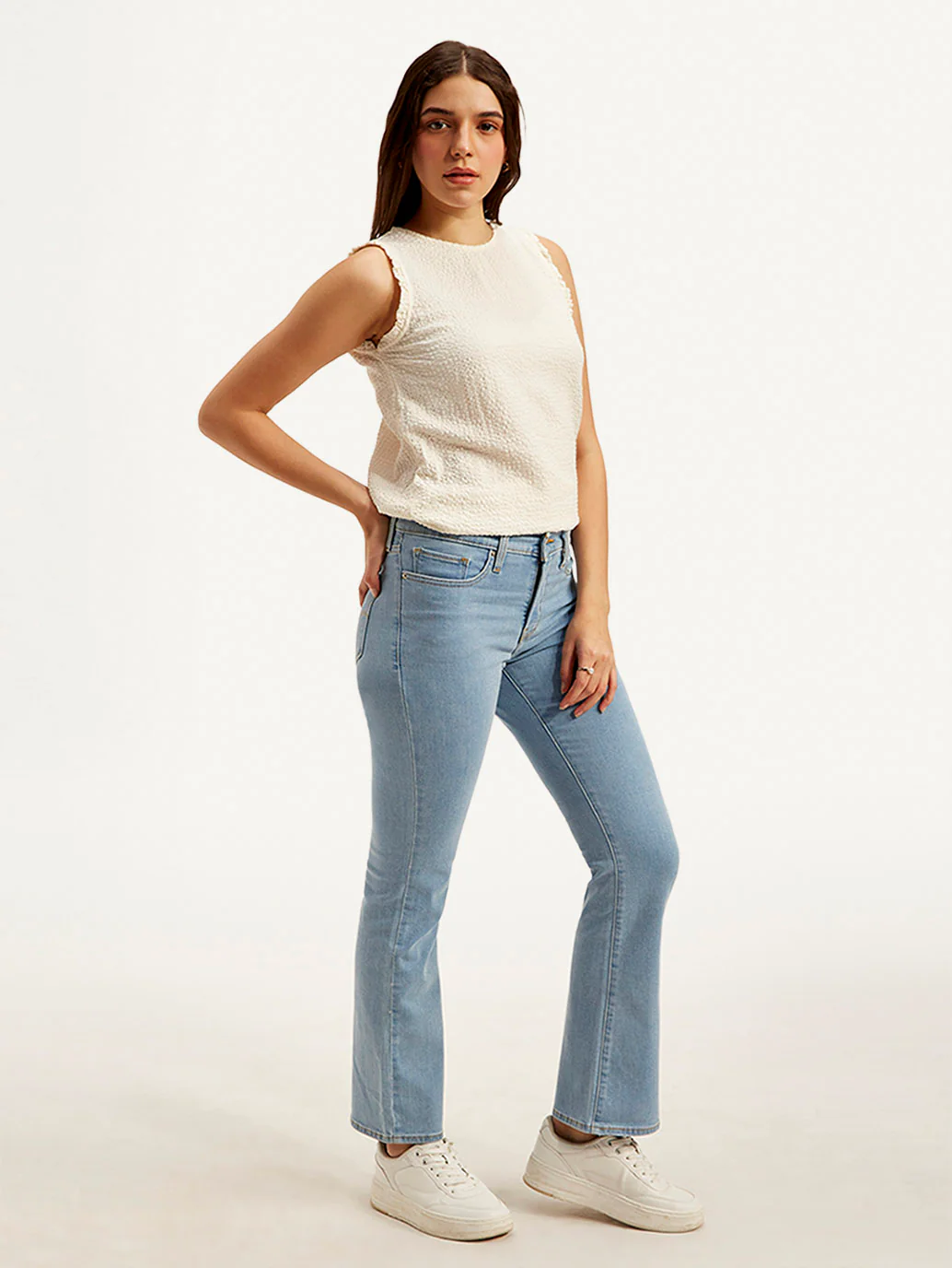 Women's 315 Light Blue Flared Fit High Rise Jeans - Image 5