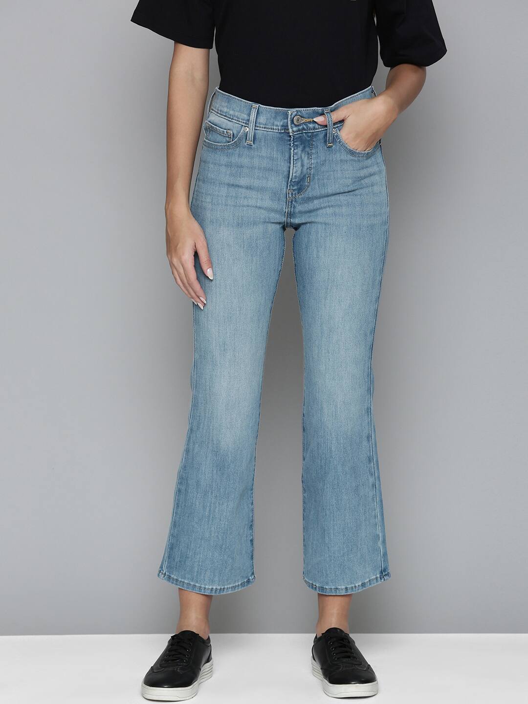Women's 315 Blue Flared Fit High Rise Jeans - Image 7
