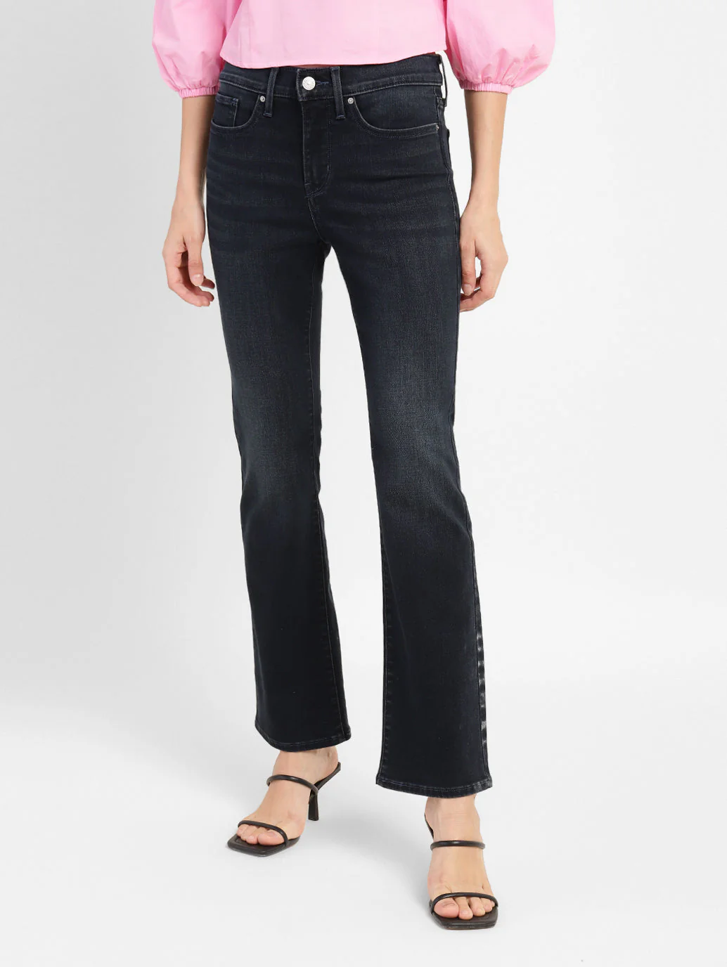 Women's 315 Blue Flared Fit High Rise Jeans