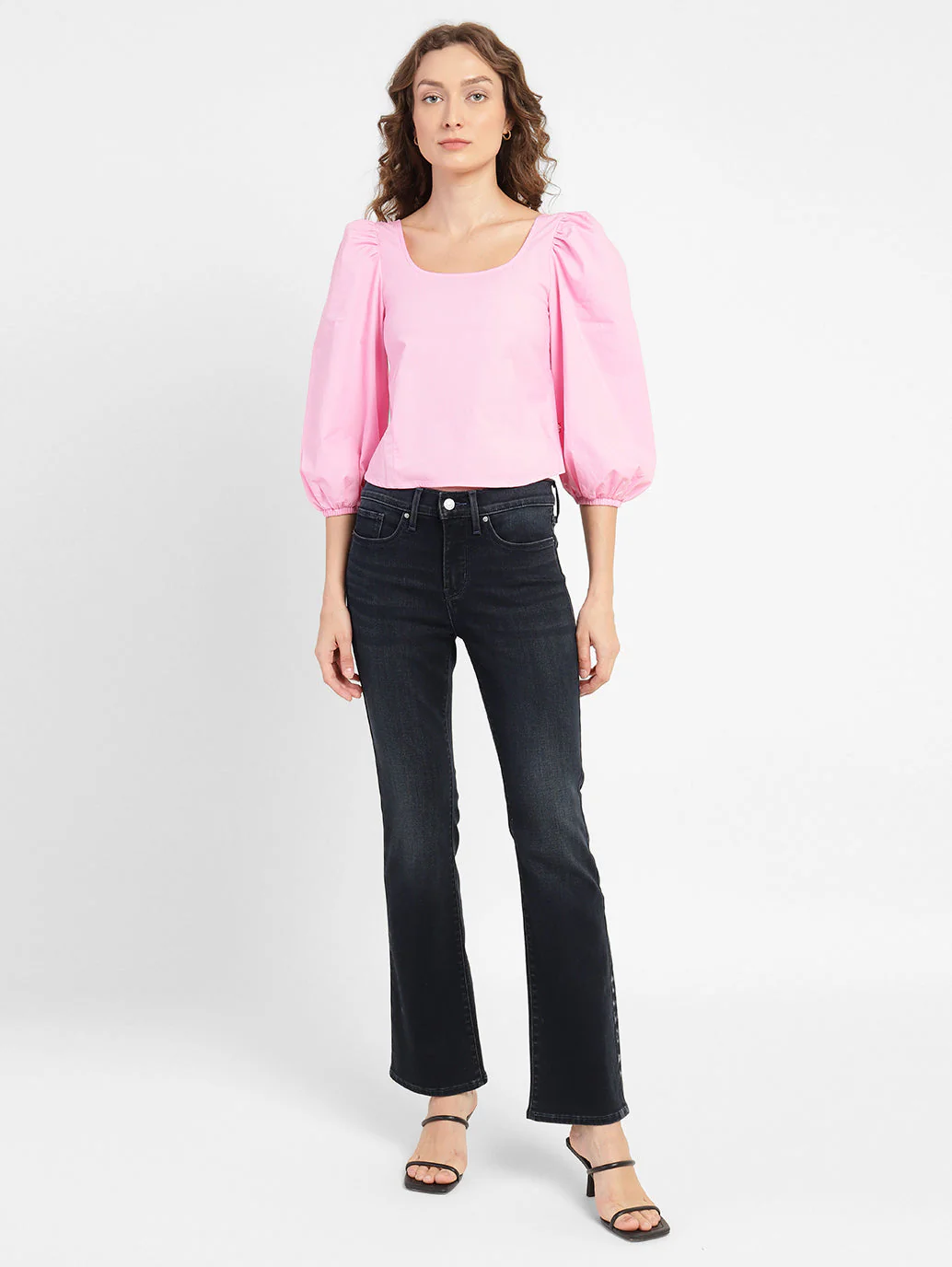 Women's 315 Blue Flared Fit High Rise Jeans - Image 7