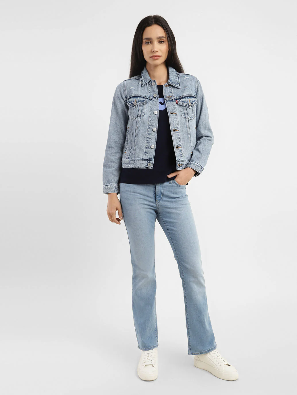 Women's 315 Blue Flared Fit High Rise Jeans - Image 2