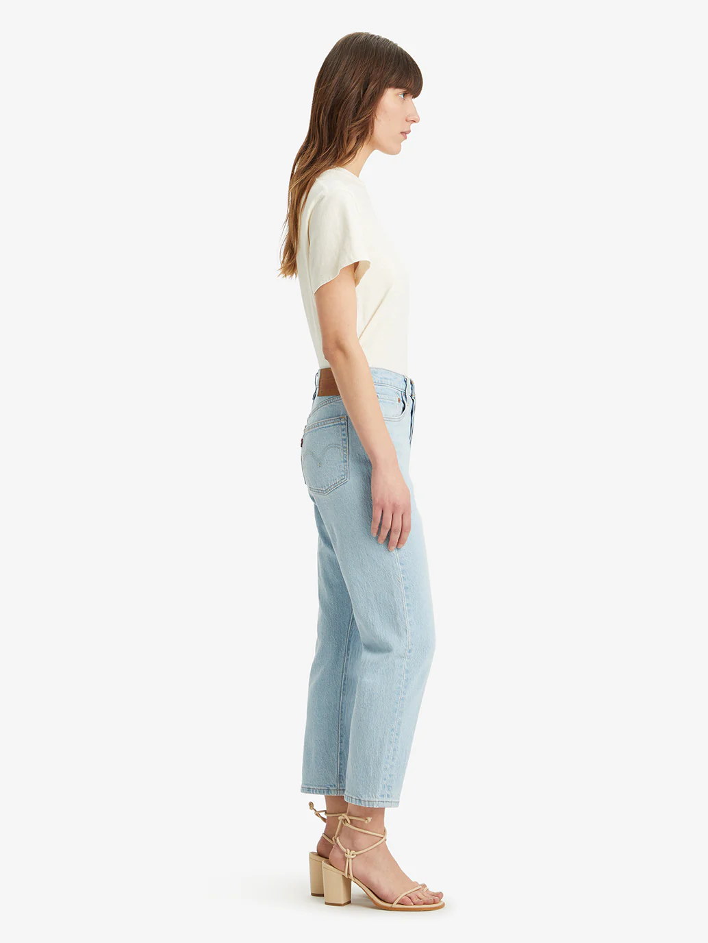 Women's 501 Blue Straight Fit Mid Rise Jeans - Image 5