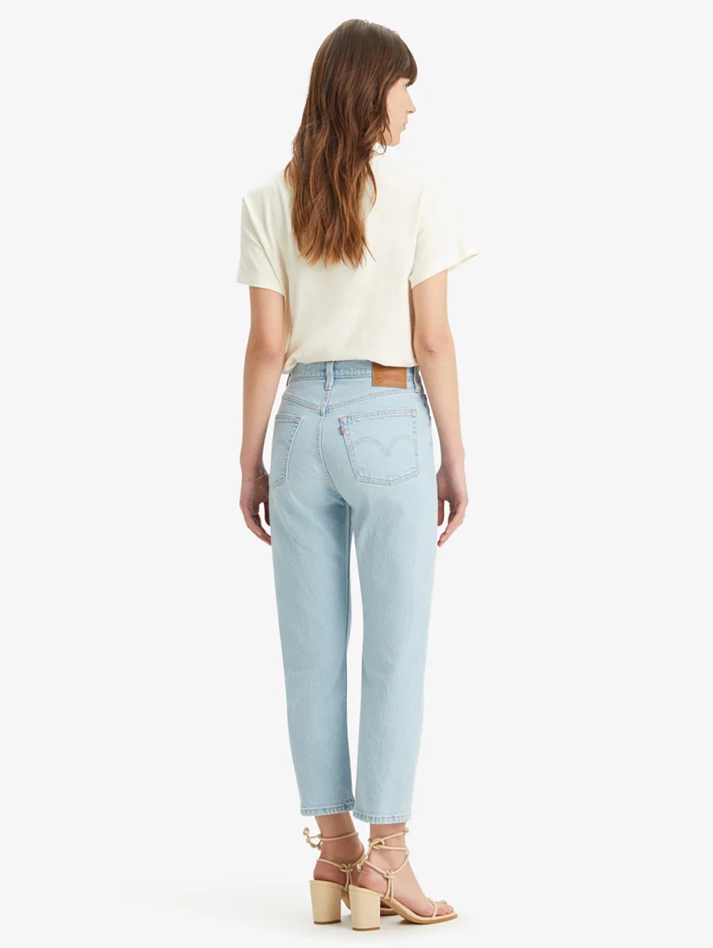 Women's 501 Blue Straight Fit Mid Rise Jeans - Image 6
