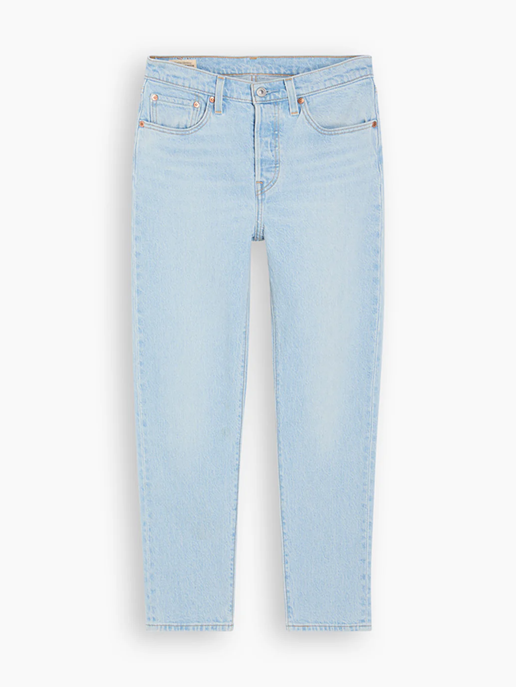 Women's 501 Blue Straight Fit Mid Rise Jeans - Image 7