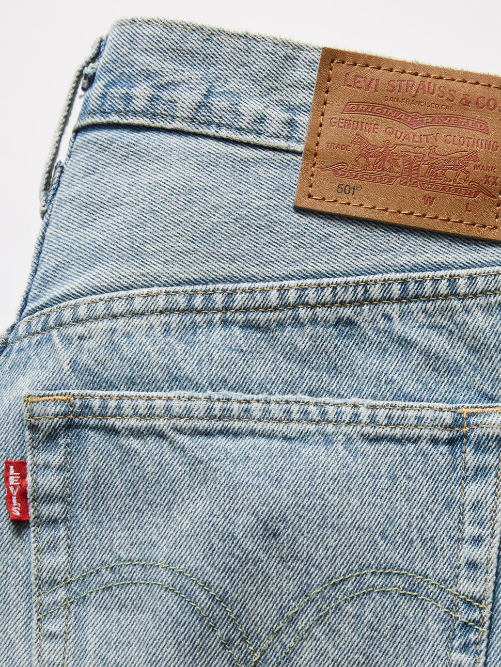 Women's 501 Blue Straight Fit Mid Rise Jeans - Image 9