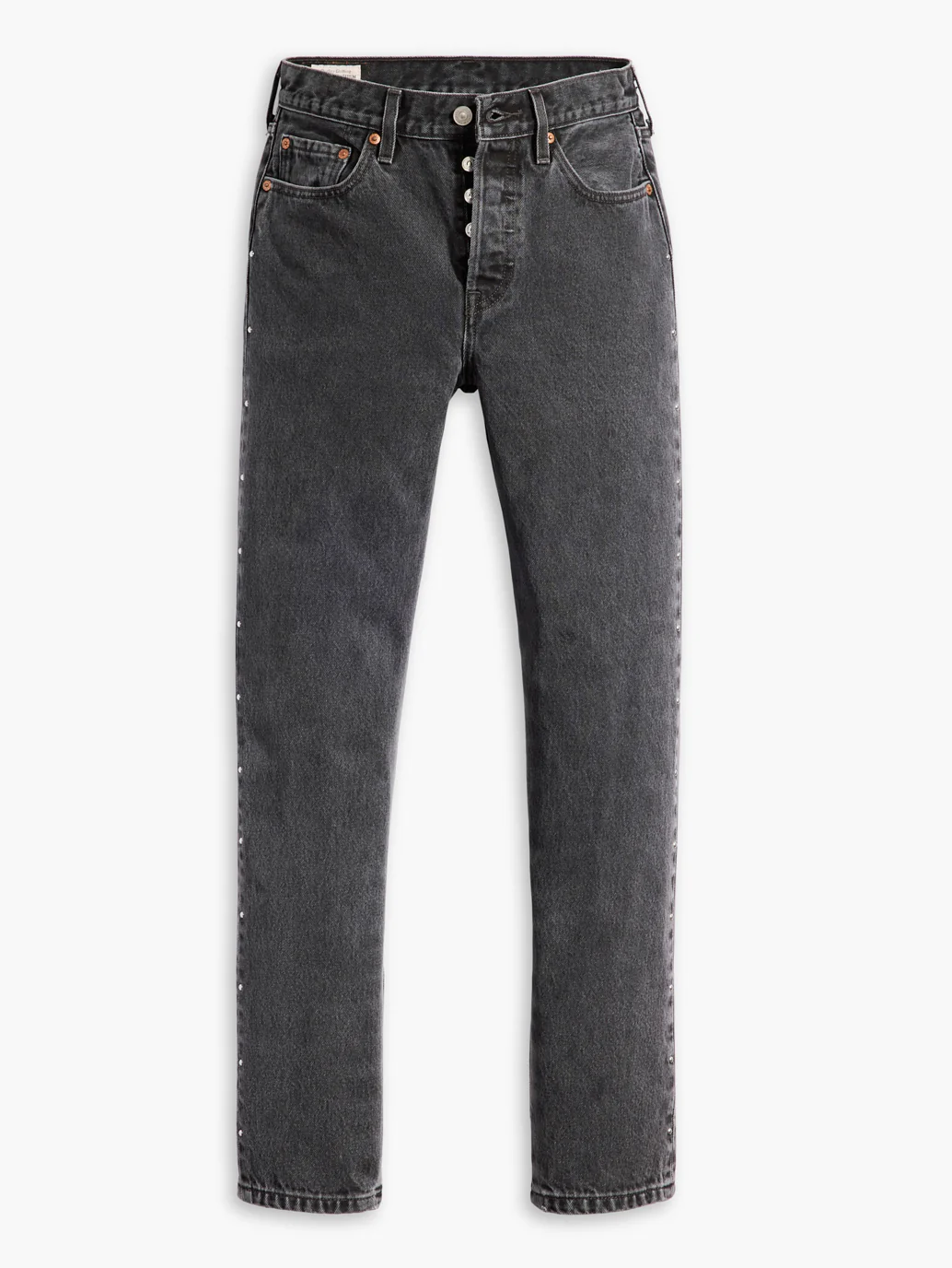 Women's 501 Black Straight Fit Mid Rise Jeans