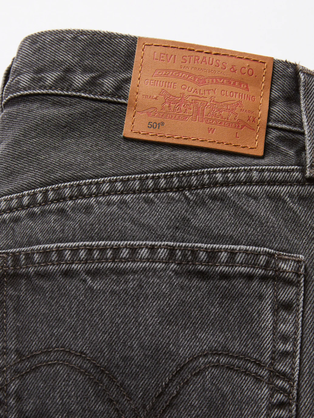 Women's 501 Black Straight Fit Mid Rise Jeans - Image 9