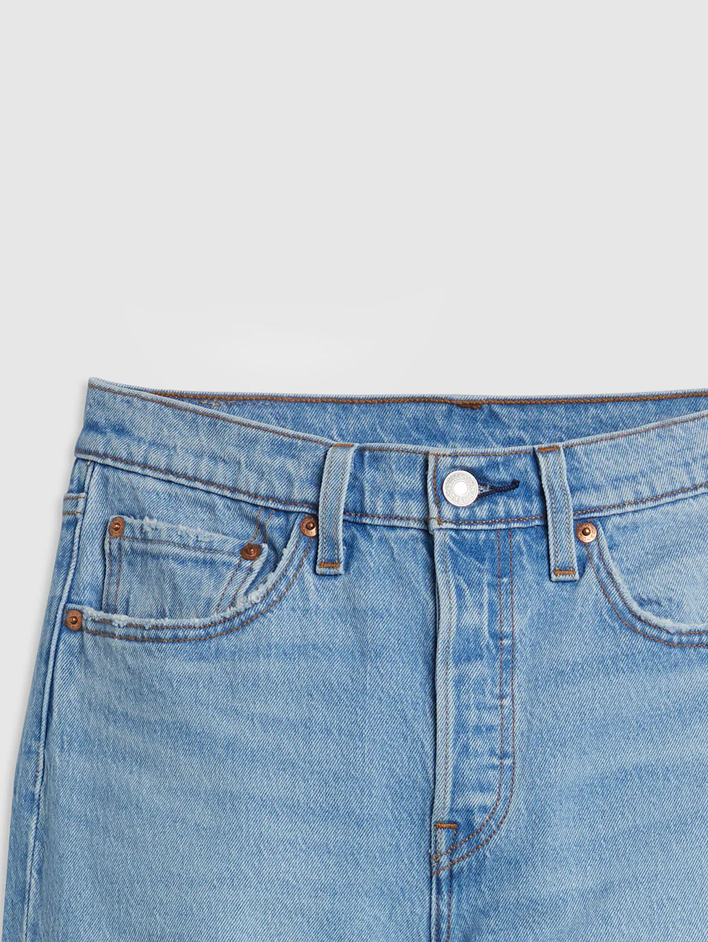 Women's 501 Blue Straight Fit High Rise Jeans - Image 5