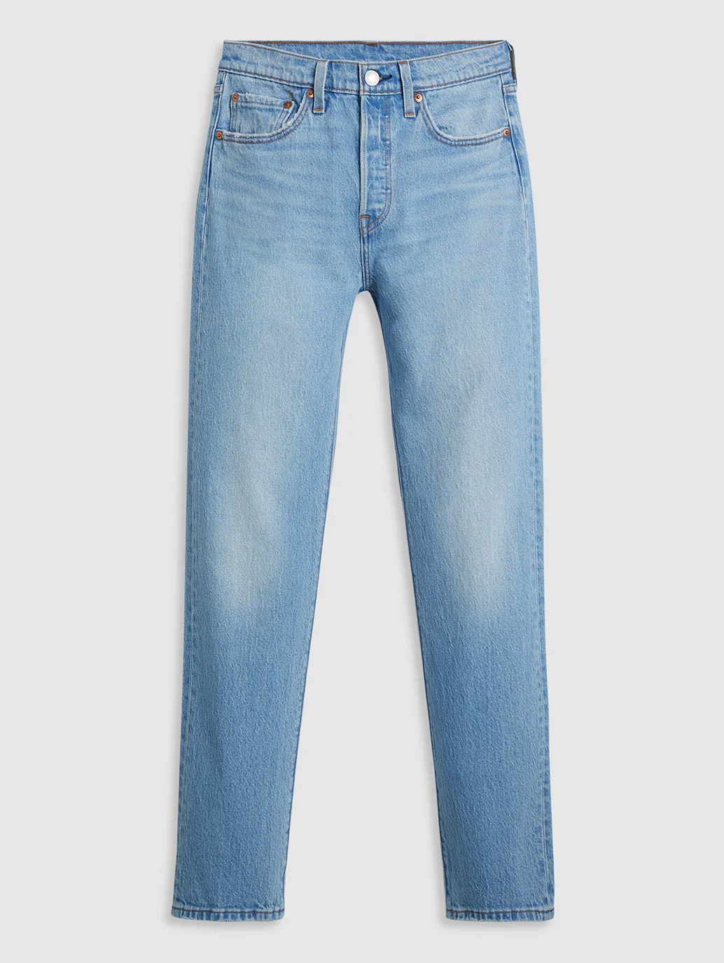 Women's 501 Blue Straight Fit High Rise Jeans - Image 6