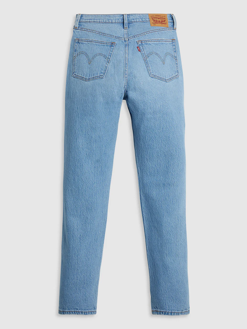 Women's 501 Blue Straight Fit High Rise Jeans - Image 7