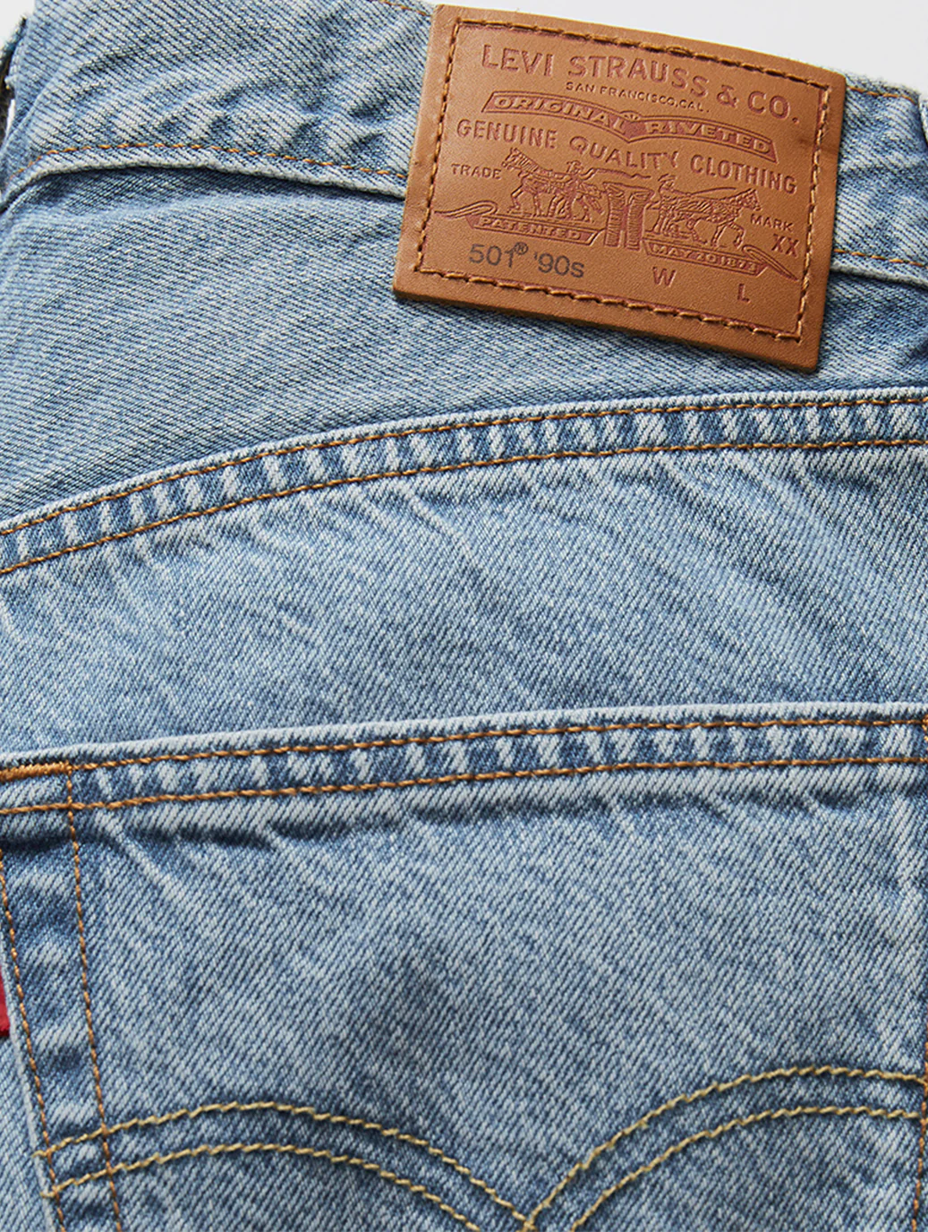 Women's 501 Light Blue Straight Fit Mid Rise Jeans - Image 8
