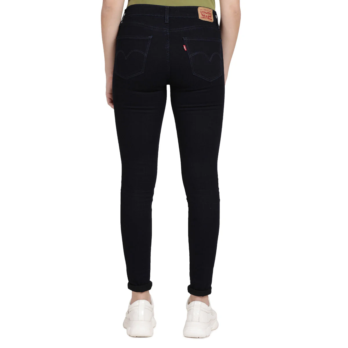 Women's 710 Navy Blue Skinny Fit Mid Rise Jeans - Image 4