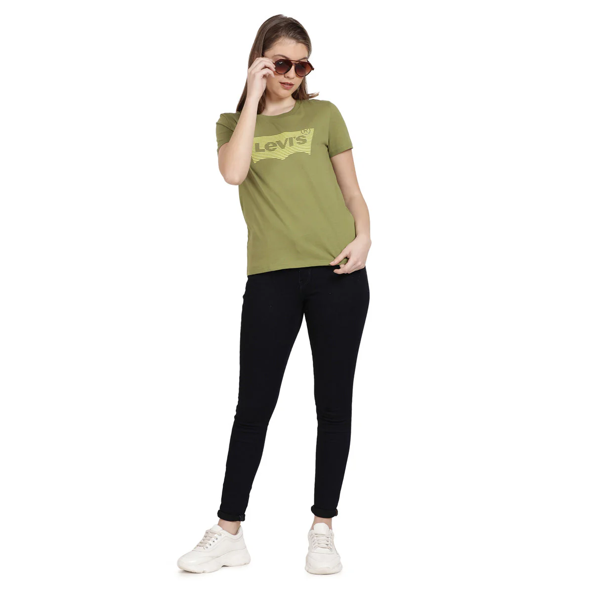 Women's 710 Navy Blue Skinny Fit Mid Rise Jeans - Image 5