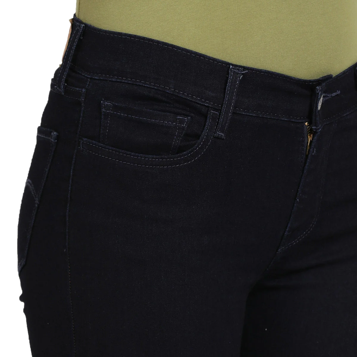 Women's 710 Navy Blue Skinny Fit Mid Rise Jeans - Image 7
