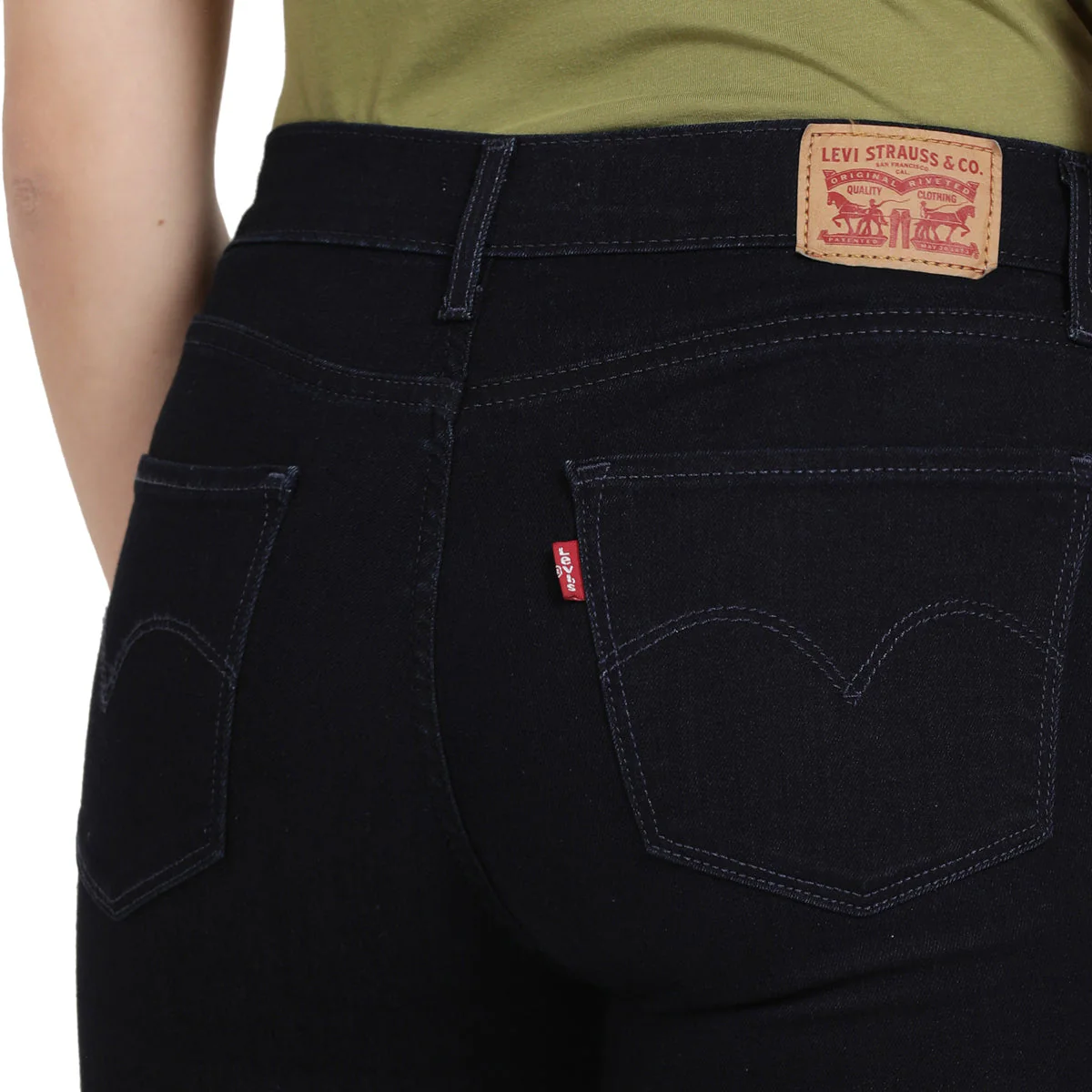 Women's 710 Navy Blue Skinny Fit Mid Rise Jeans - Image 8