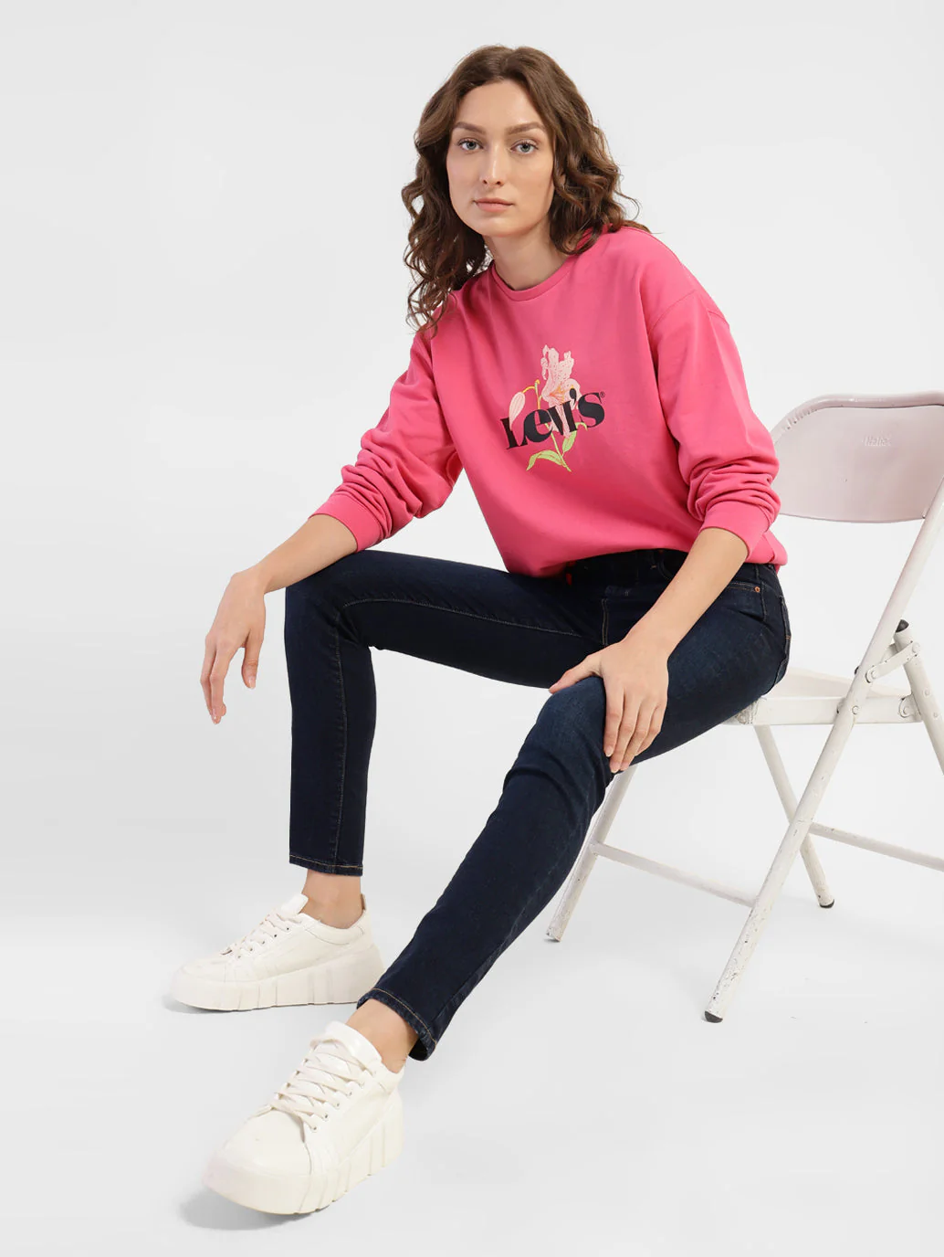 Women's 710 Blue Skinny Fit Mid Rise Jeans - Image 2