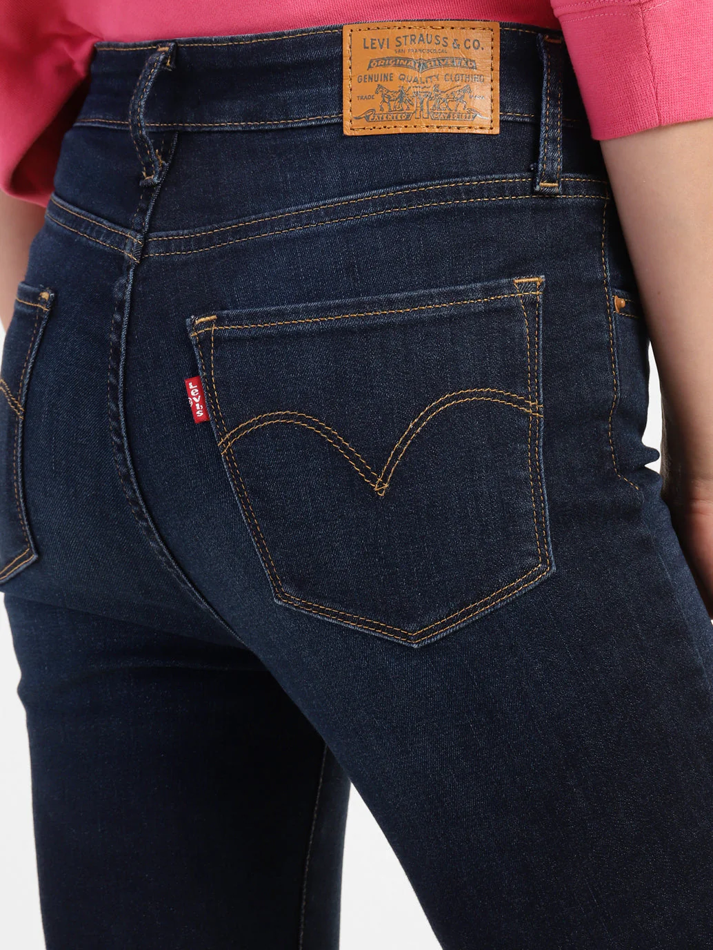 Women's 710 Blue Skinny Fit Mid Rise Jeans - Image 6