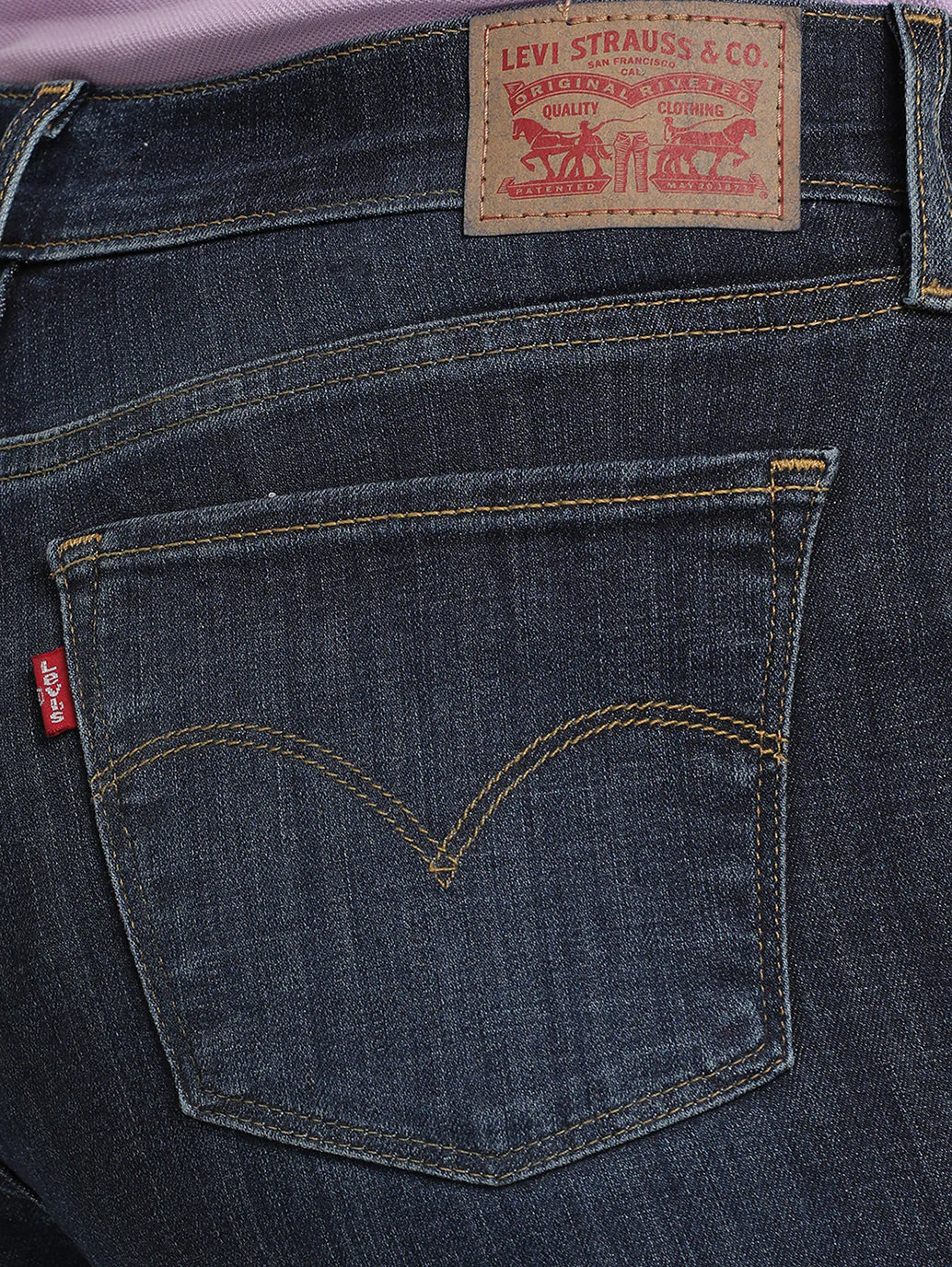 Women's 710 Blue Skinny Fit Mid Rise Jeans - Image 7