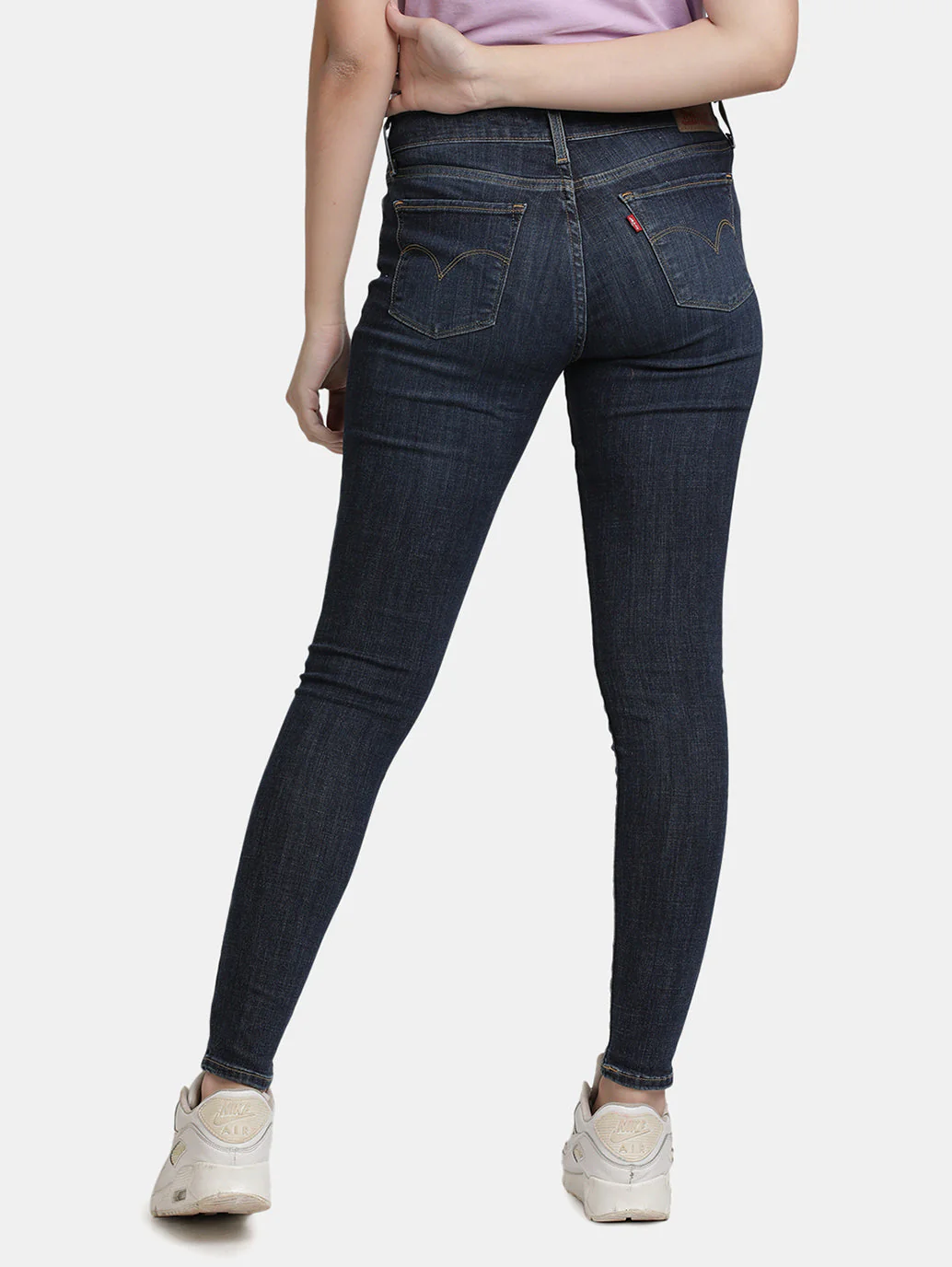 Women's 710 Blue Skinny Fit Mid Rise Jeans - Image 8