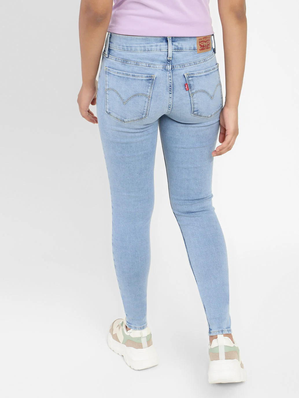 Women's 710 Blue Skinny Fit Mid Rise Jeans - Image 2